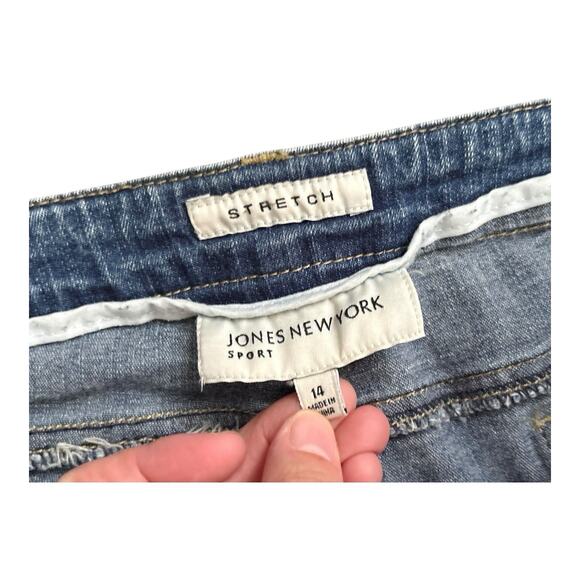 JONES NEW YORK Womens Size 14 Straight Leg Denim Blue Jeans 30.5" Inseam - Picture 5 of 5